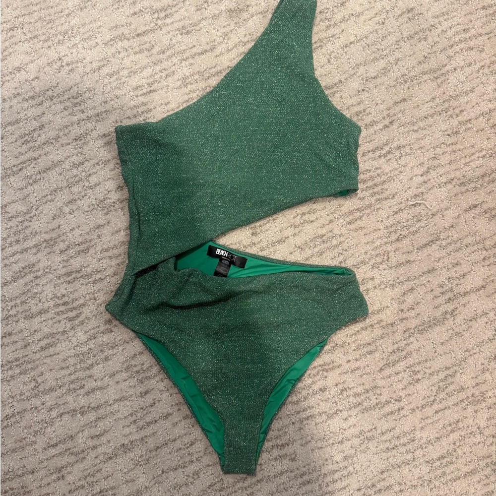 Beach Riot Sparkling Green Swimsuit